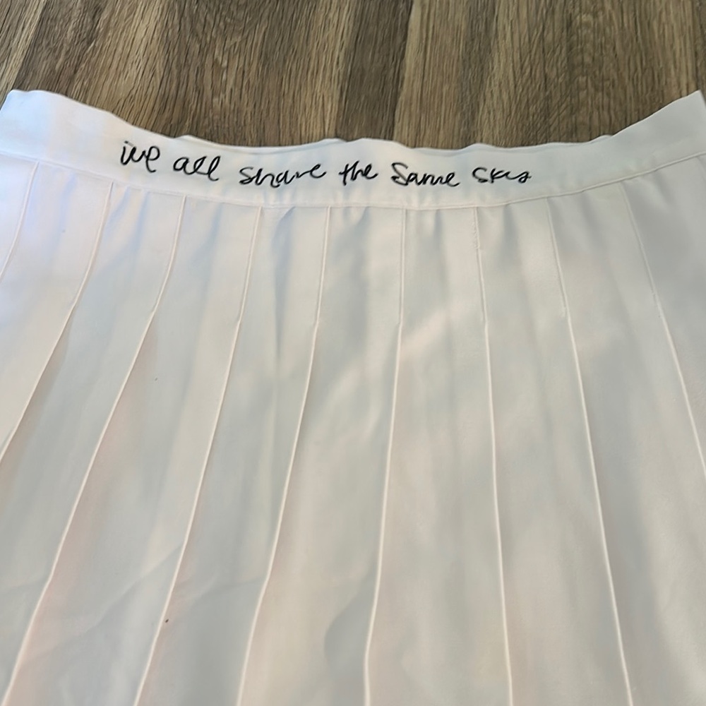 Mayfair the Label White Athletic Mini Skater Skirt with Pleats - Picture 3 of 4